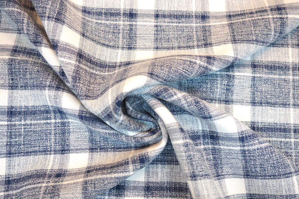 viskózová kostýmovka kostka modré melé