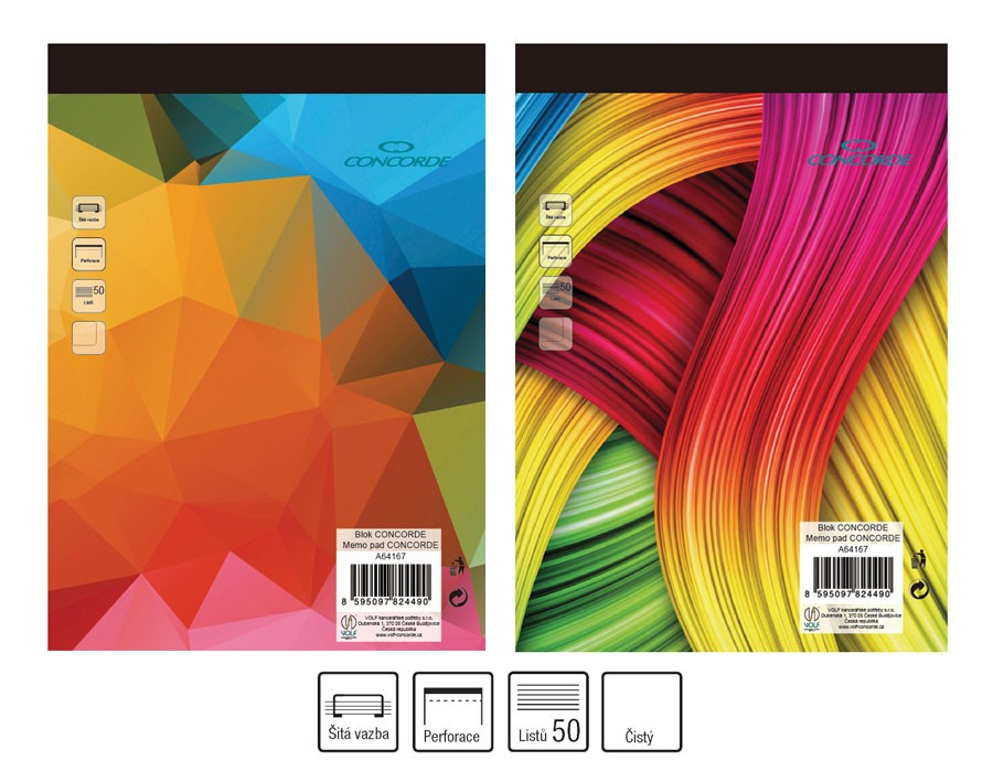 Blok A6 50 listů čistý CONCORDE A64167 Papermax-cz