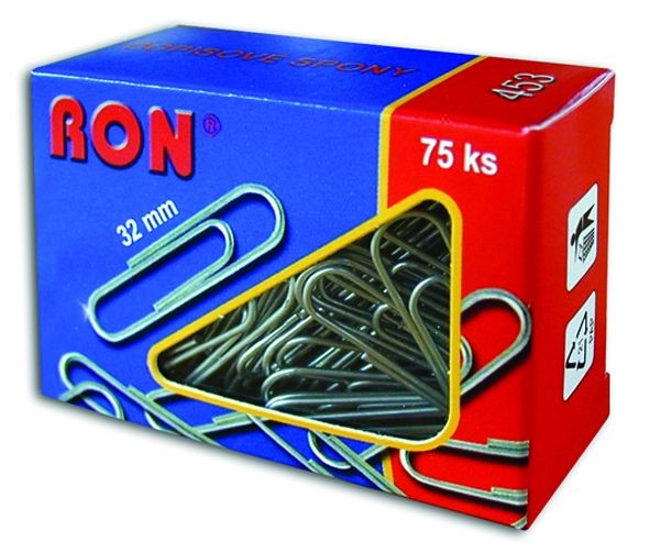 Spony 453/32mm 75ks oblé RON Papermax-cz