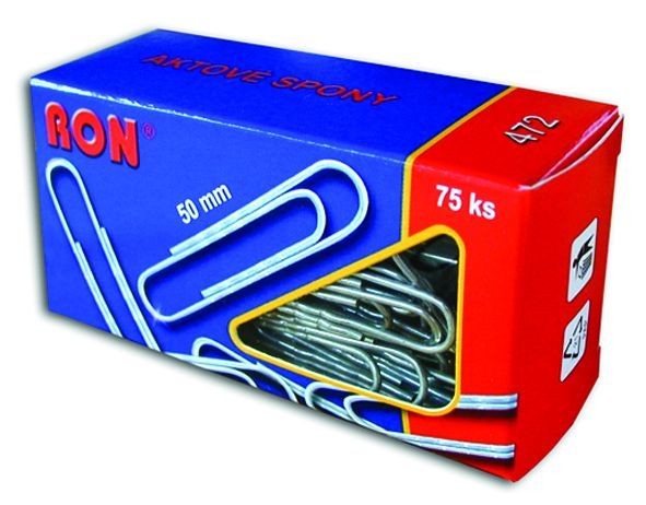 Spony 472/50mm 75ks aktové RON Papermax-cz