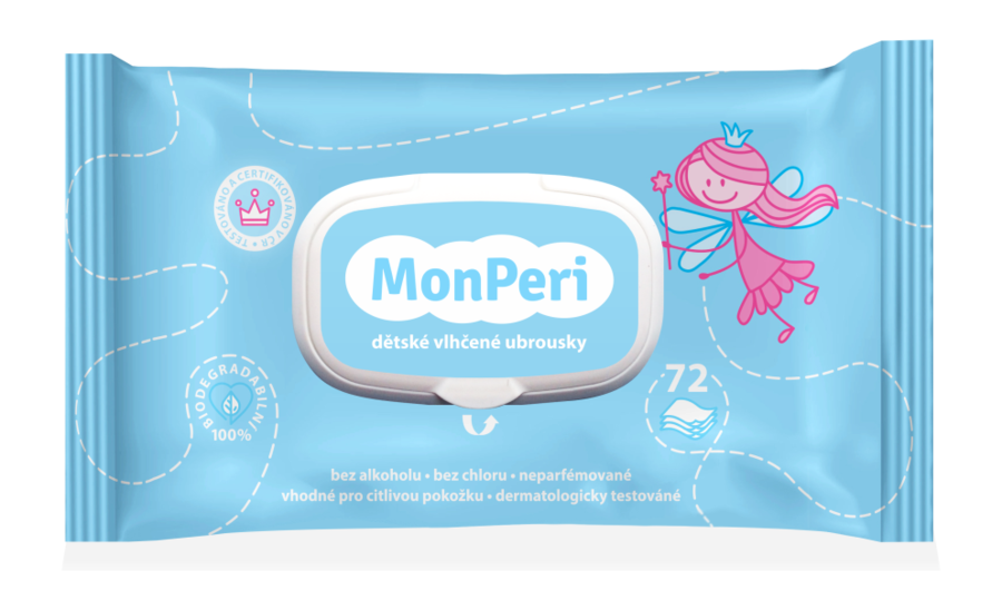 MonPeri Dětské vlhčené ubrousky 72ks Darjeeling.cz