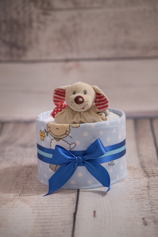 Plenkový dort jednopatrový modrý varianta: S usínáčkem Darjeeling.cz