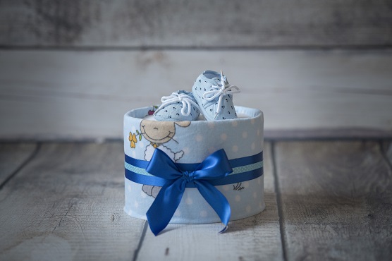 Plenkový dort jednopatrový modrý varianta: S capáčky Darjeeling.cz