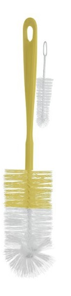 BabyOno Kartáč na čištění lahví a dudlíků Barva: žlutá Darjeeling.cz