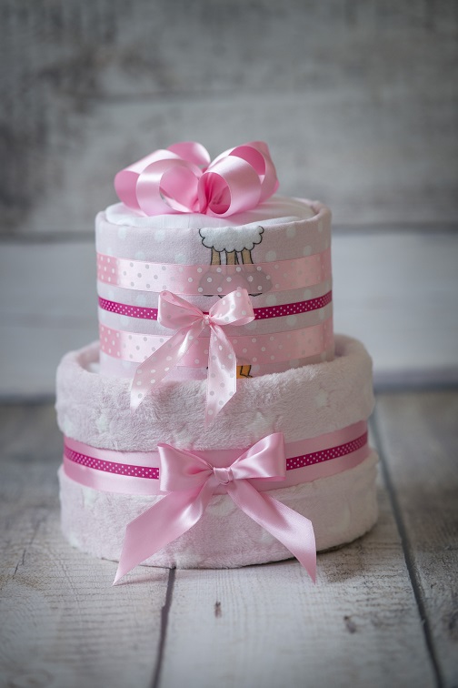 Plenkový dort dvoupatrový s bohatou náplní růžový varianta: S mašlí Darjeeling.cz