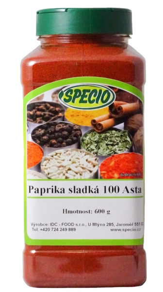 Paprika sladká mletá 100 ASTA 600g - dóza IDC-FOOD s.r.o.