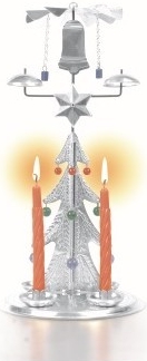 Česká obnovená výroba Andělské zvonění - Zvonící stromek STŘÍBRNÝ Česká obnovená výroba
