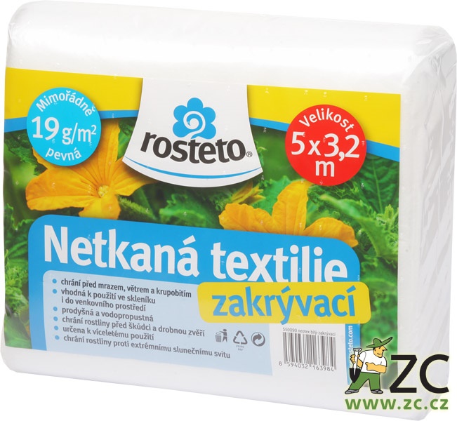 Netkaná textilie bílá - šíře 5 x 3