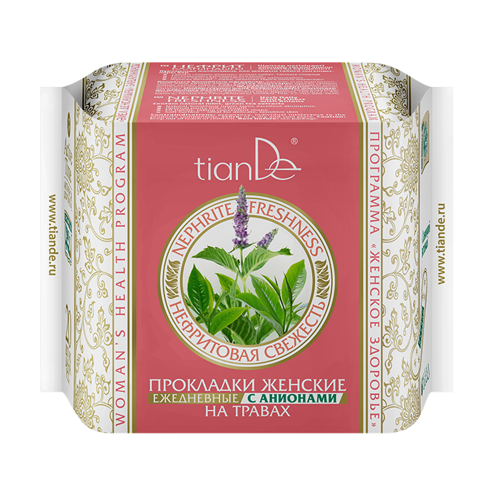 Dámské bylinné slipové vložky s anionty Nefritová svěžest TianDe-shop-eu