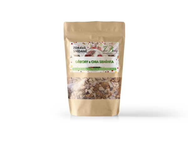 Zdravá snídaně -OŘECHY a CHIA 100g IDC-FOOD s.r.o.