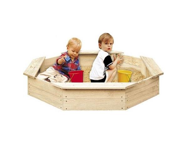 Dřevěné pískoviště pro děti 8-hranné FSC Rojaplast