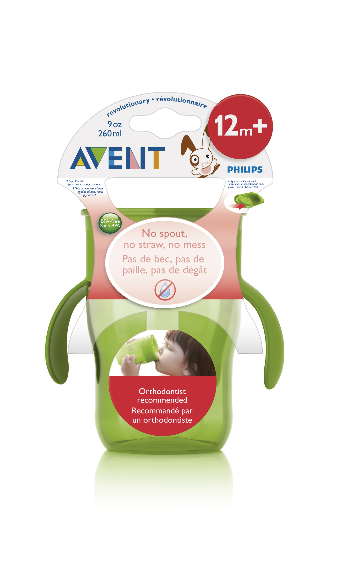 Philips AVENT Hrneček první skutečný 260 ml zelený Darjeeling.cz