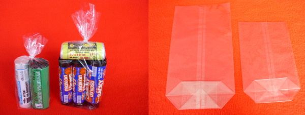 Sáček celofán s kříž. dnem 27x17cm+dno