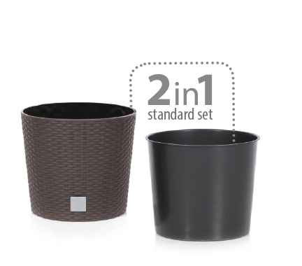 Prosperplast Květináč Rato round 40 - hnědá Prosperplast