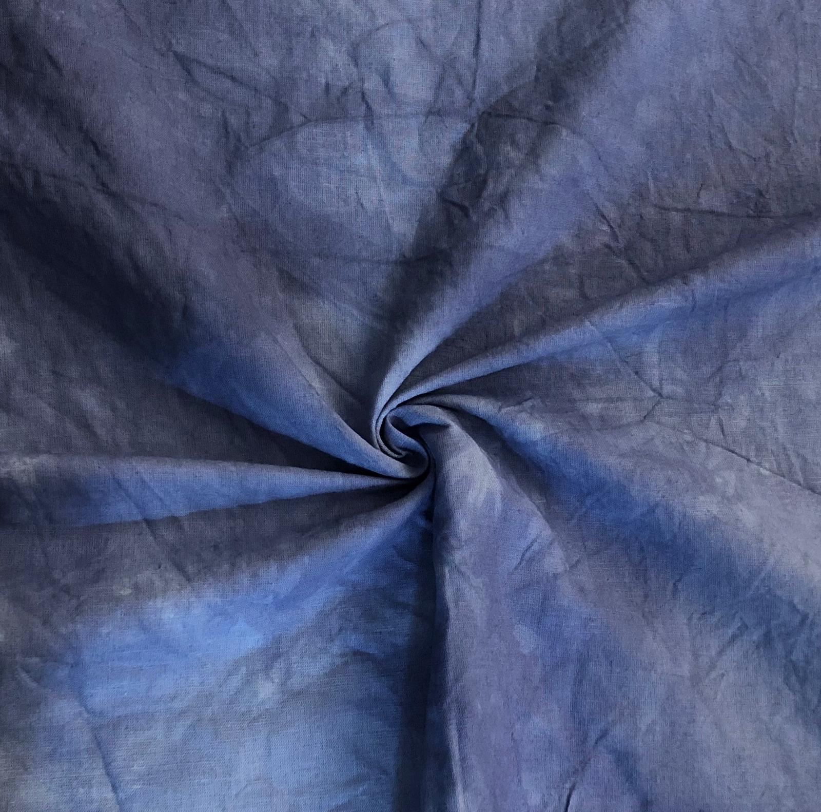 Lněná tkanina modrá