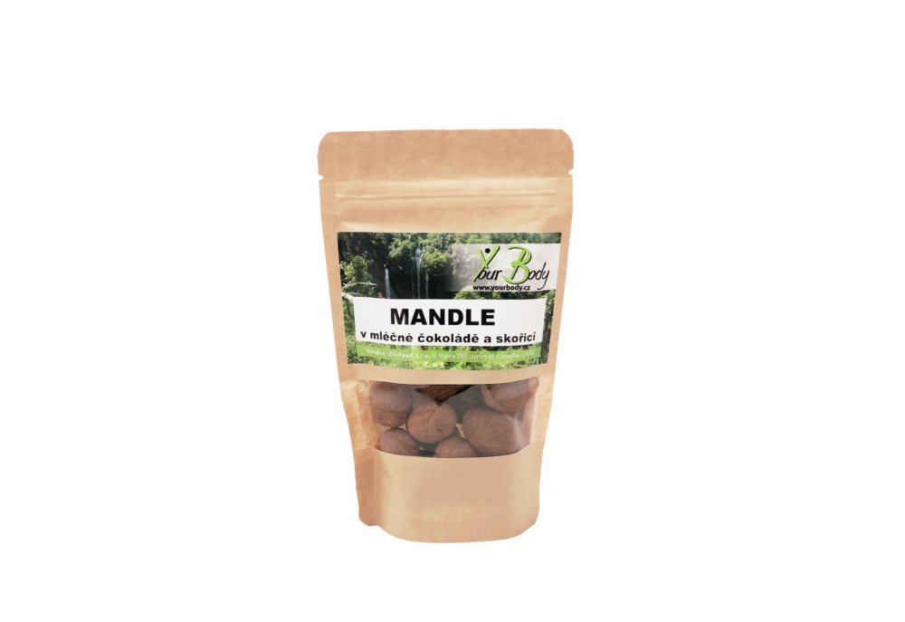 Mandle v mléčné čokoládě se skořicí 100g IDC-FOOD s.r.o.