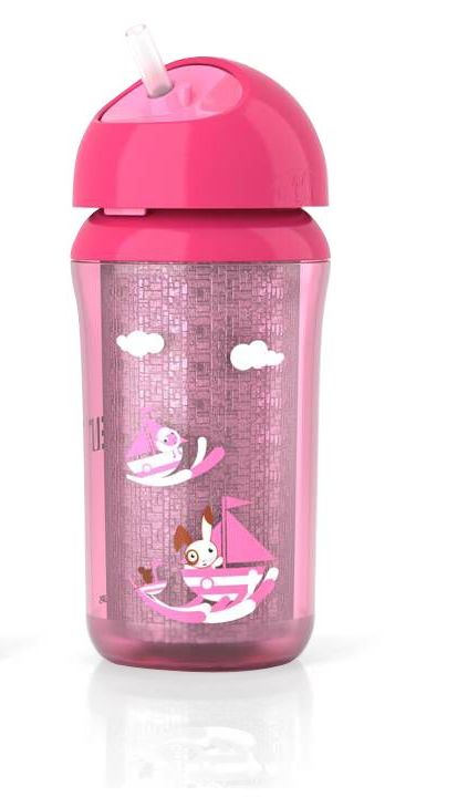 Philips AVENT Hrneček termo IZO s brčkem 260 ml Barva: dívka Darjeeling.cz