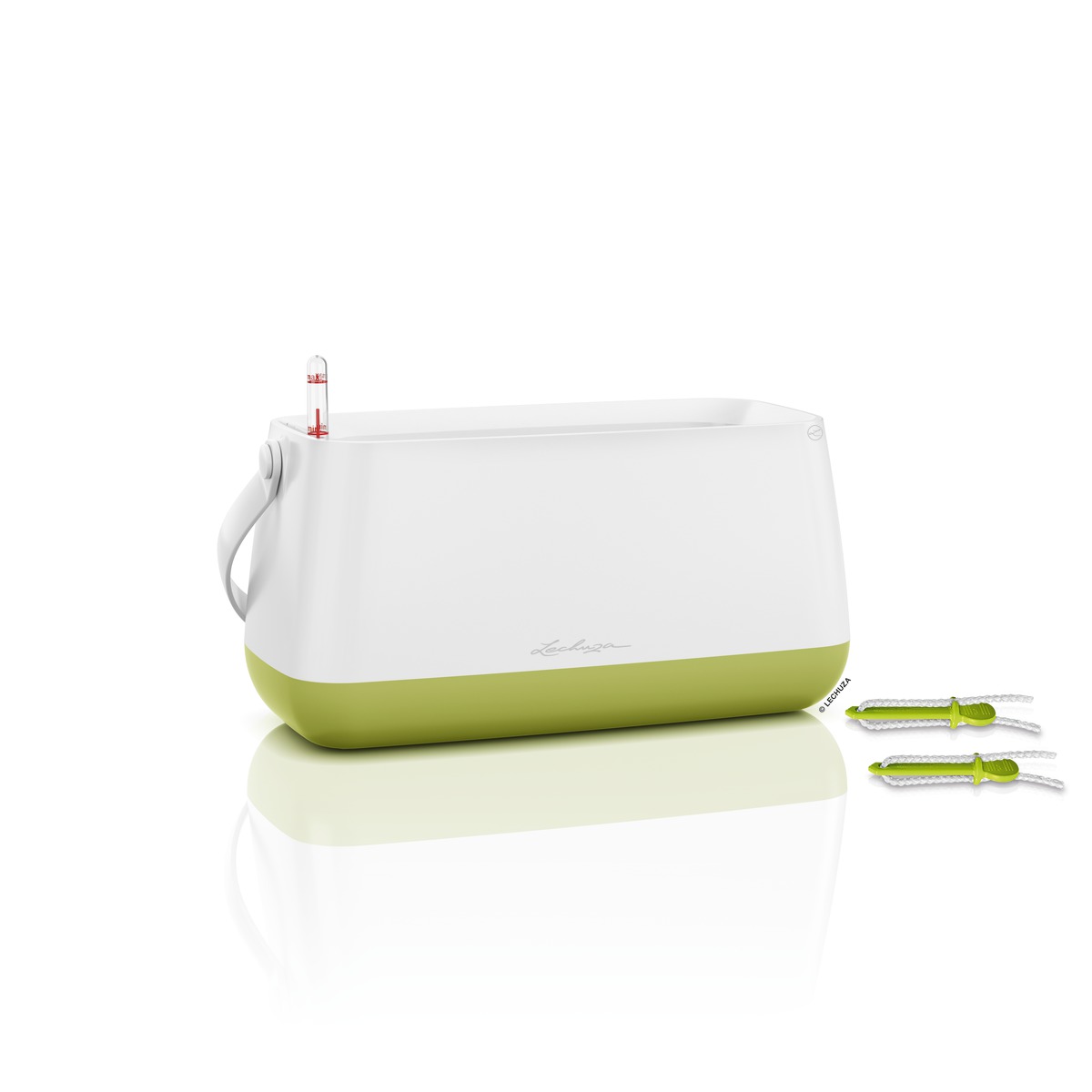 Lechuza květináč taška YULA - bílá/zelená Lechuza