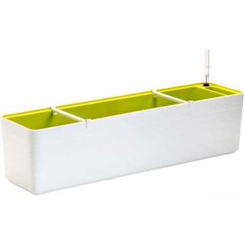 Plastia Samozavlažovací truhlík Berberis bílá+zelená 80 cm Plastia