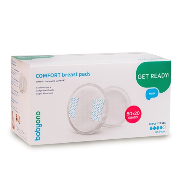 BabyOno Vložky do podprsenky Comfort 50 + 20 ks Darjeeling.cz