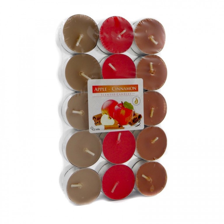 Vonná čajová svíčka Apple - cinnamon 30 ks v balení Papermax-cz