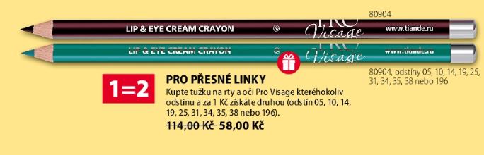ProVisage AKCE Tužka na oči Pro Visage + druhá jako DÁREK Vyberte barvu 2. tužky: 196 Cool nude