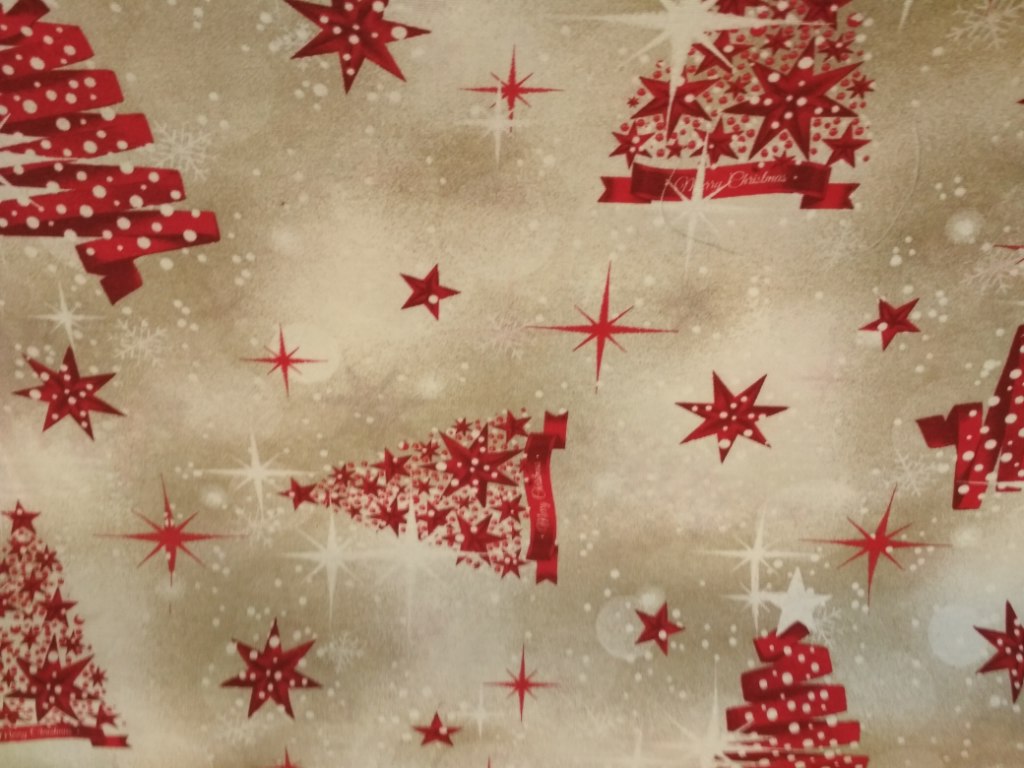 Bavlna režná vánoční strom