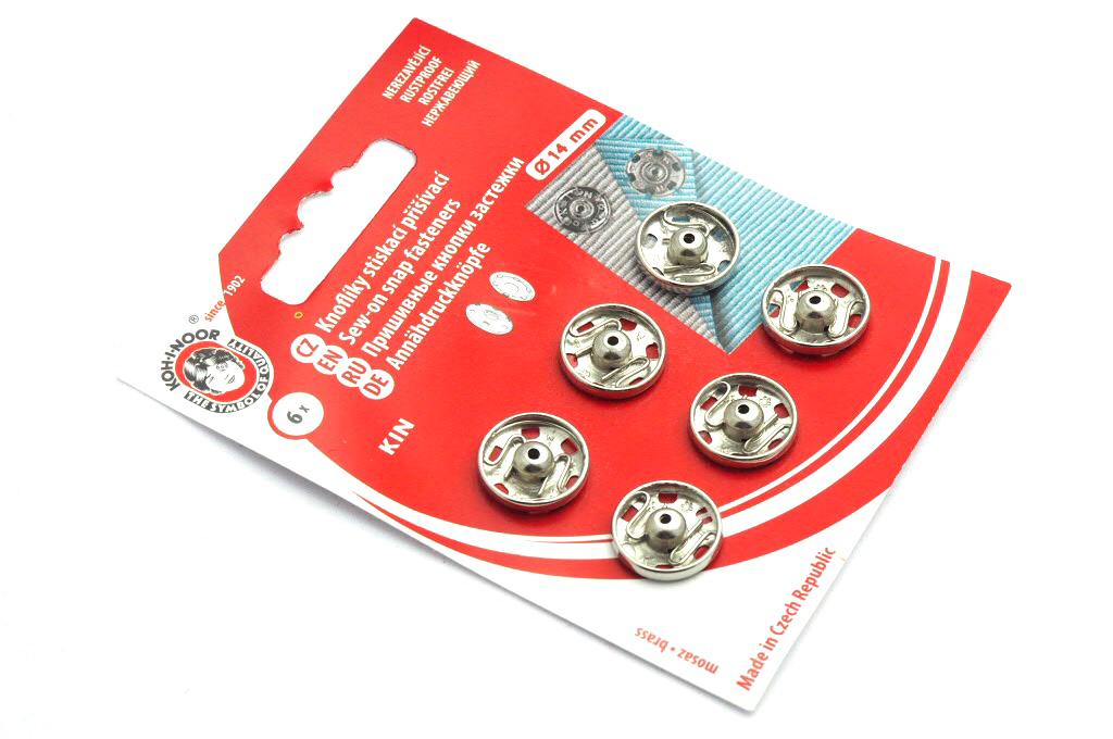 Stiskací knoflíky kovové KIN Barva: černý