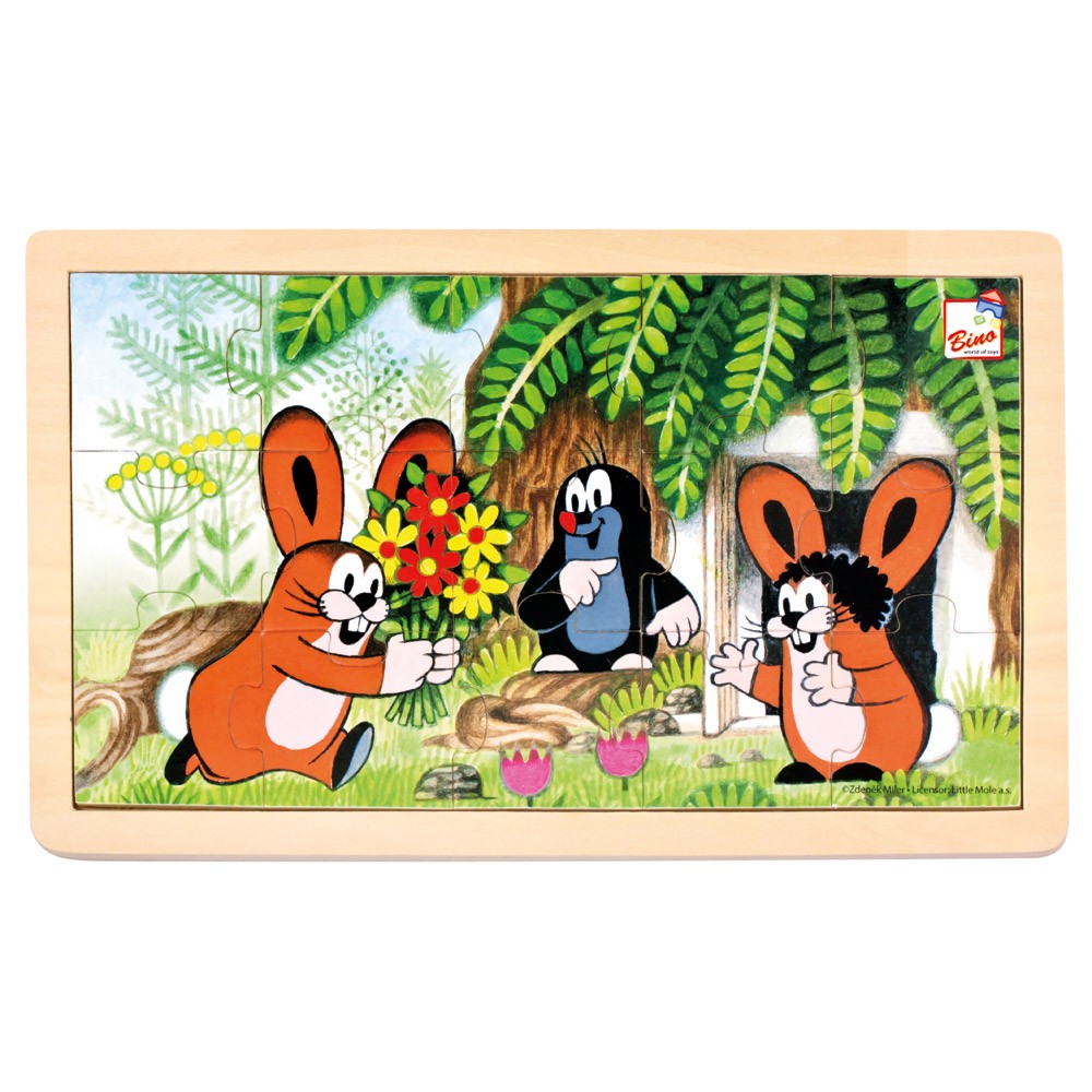 Bino Puzzle 15d. Krteček a zajíčci Darjeeling.cz