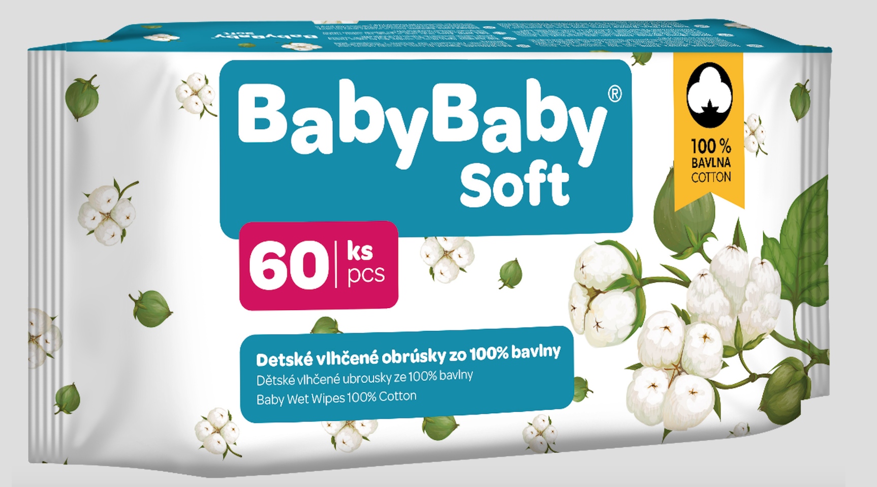 Celltex Dětské vlhčené ubrousky BabyBaby Soft 60ks