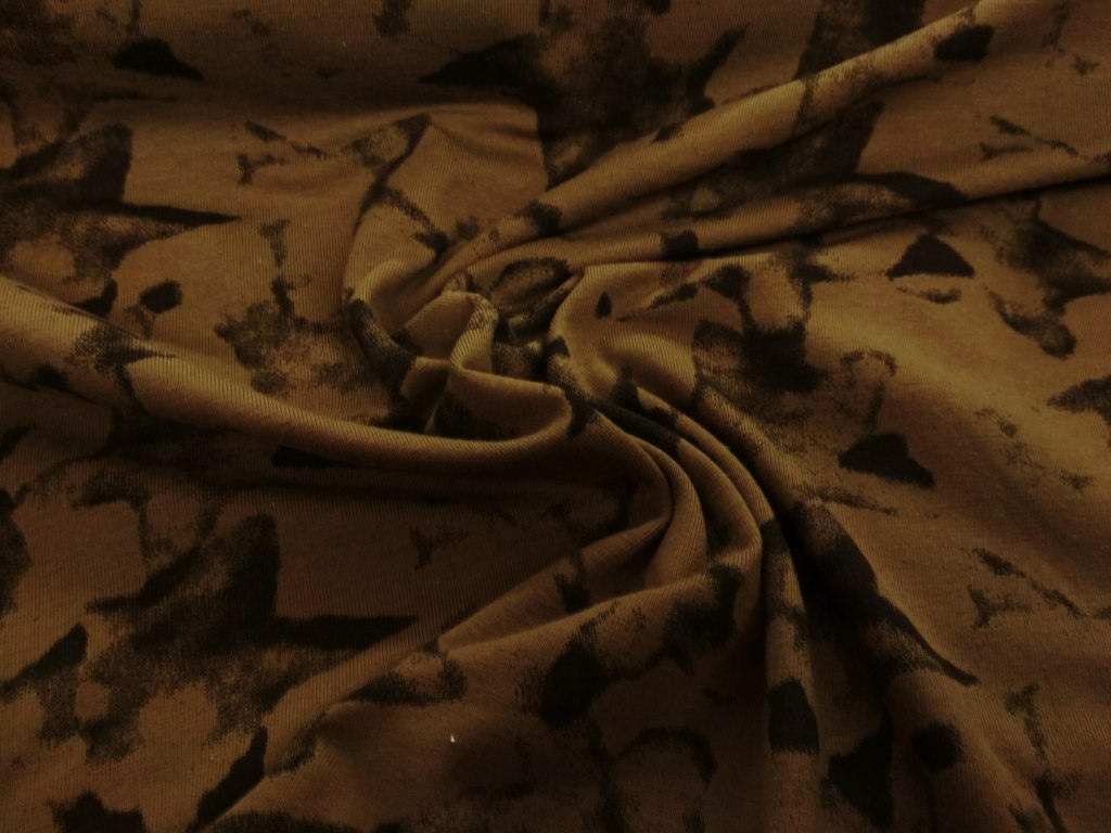 Jednolíc bavlněný hvězdy na khaki