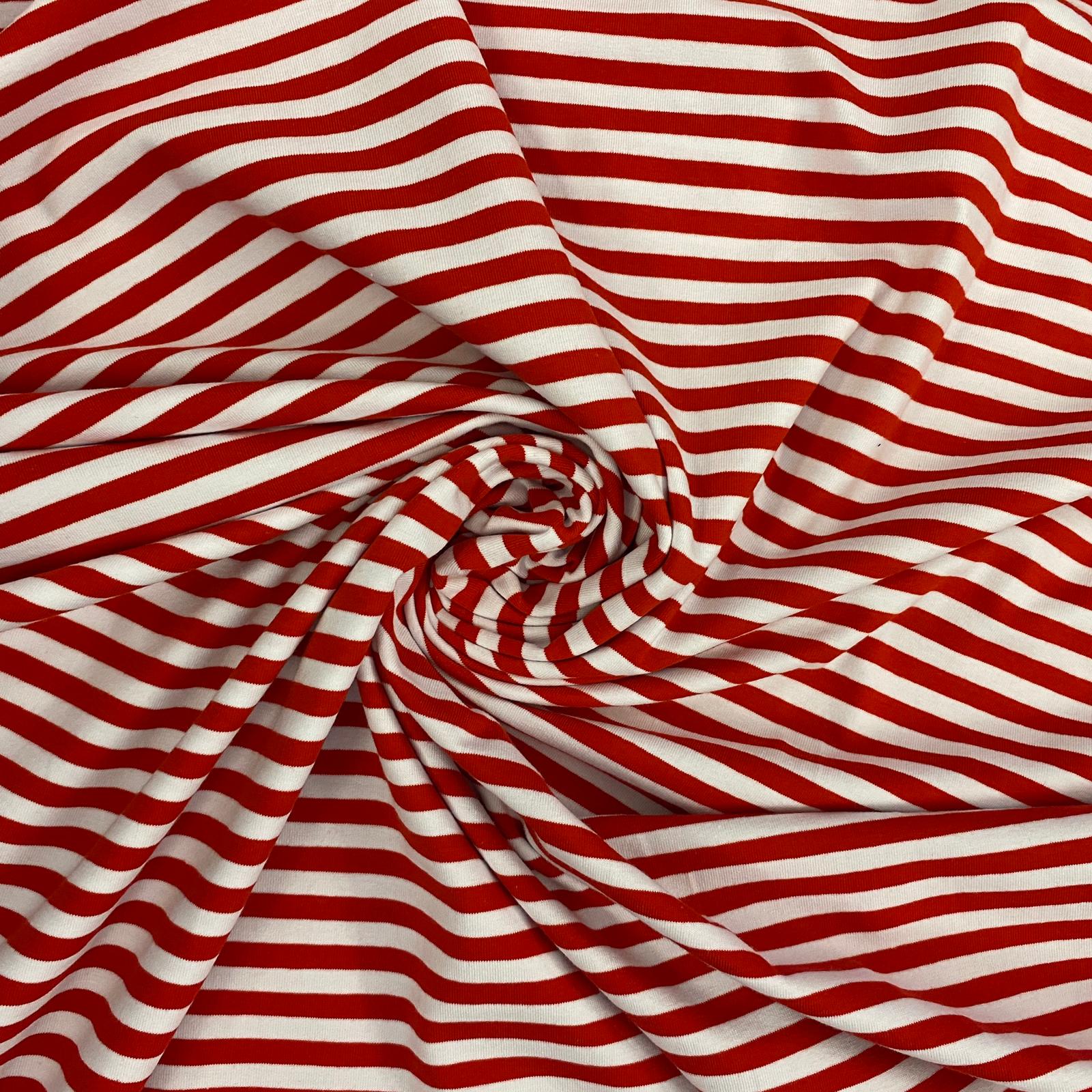 Bambusový úplet pruhovaný červeno-bílý 0