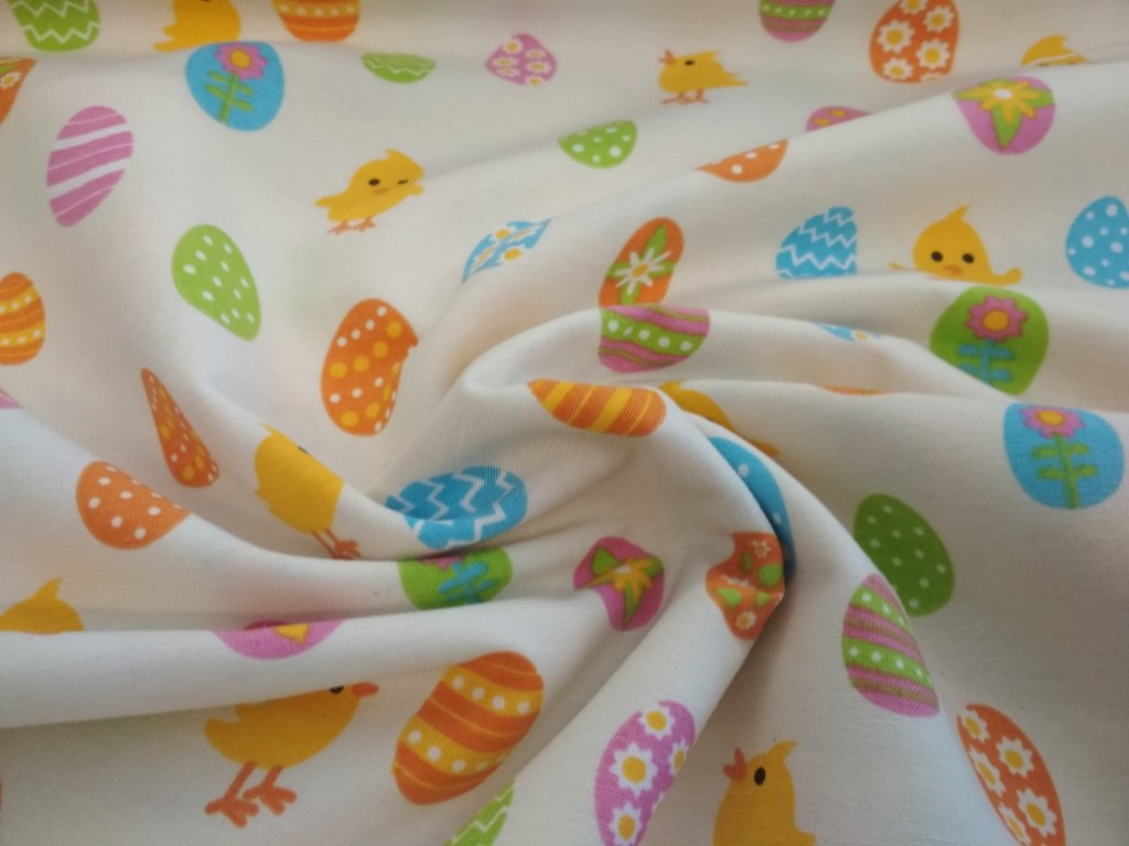 Režná bavlna velikonoční kuřátka