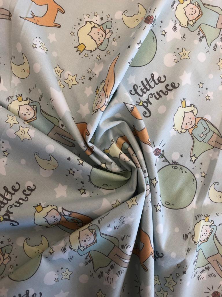 Bavlněný satén Malý Princ  Digi tisk