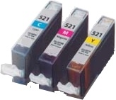 Cartridge Canon CLI-521 (C+M+Y) sada kompatibilní | Tonery a náplně Canon