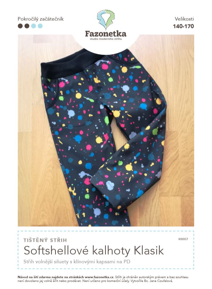 Softshellové kalhoty Klasik 140-170