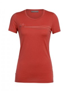 Icebreaker Wmns Tech Lite SS Low Crewe Cadence Paths S Icebreaker