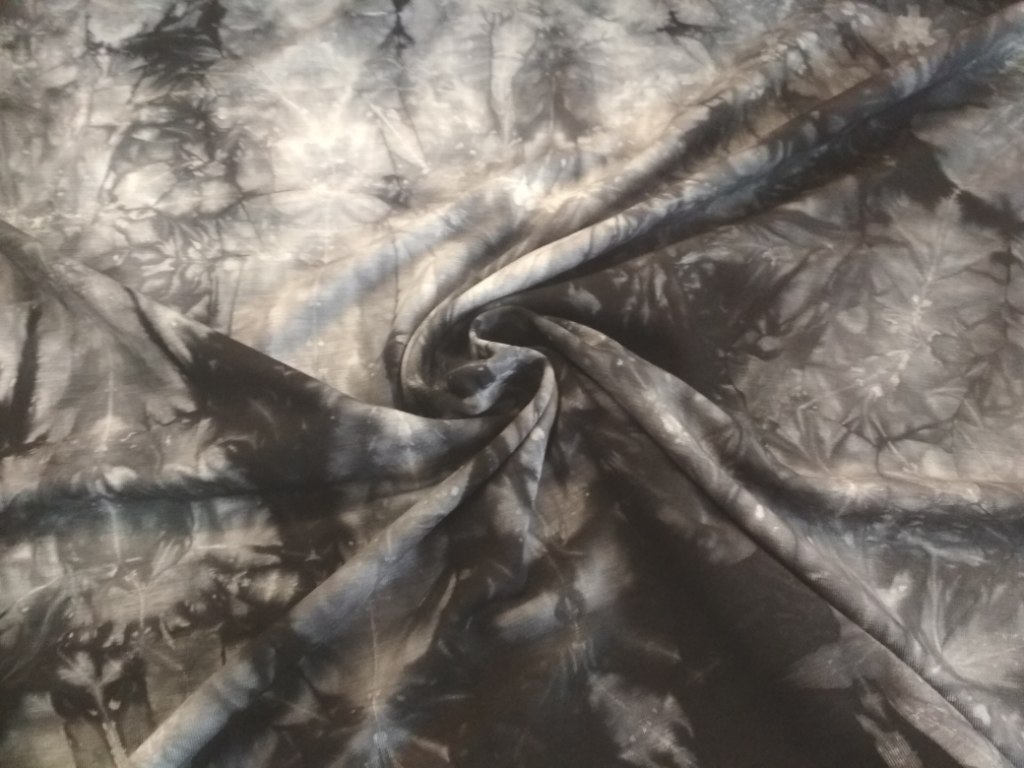 Bambusový úplet černá batika