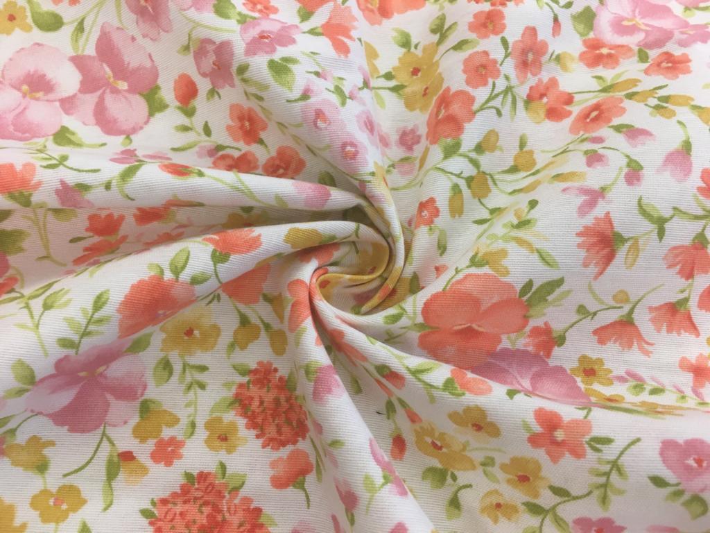 Bavlna režná drobné květy