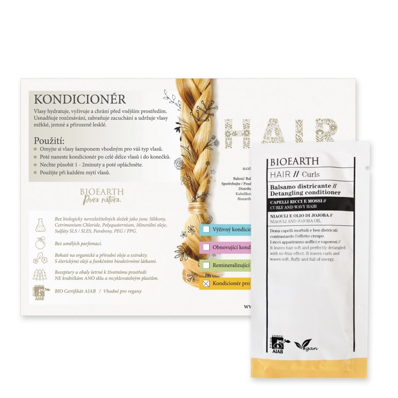Vzorek: Kondicionér pro kudrnaté a vlnité vlasy KrasnaNaMiru-cz