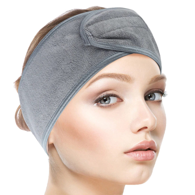 Kosmetická čelenka – šedá KrasnaNaMiru-cz