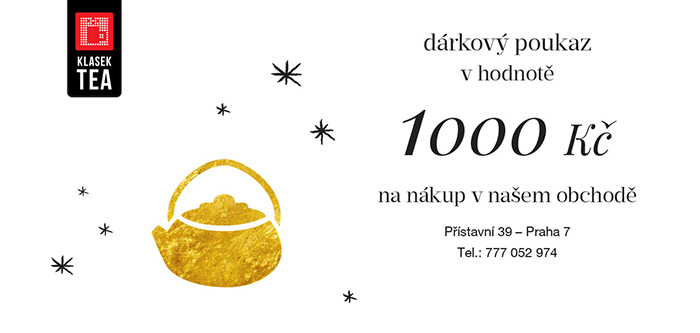 Dárkový poukaz na 1000 Kč Darjeeling.cz