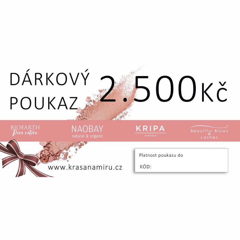 Elektronický poukaz na 2500Kč KrasnaNaMiru-cz