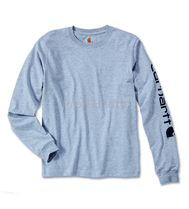 Triko Carhartt šedá S Long-Sleeve Graphic Logo T-Shirt Carhartt