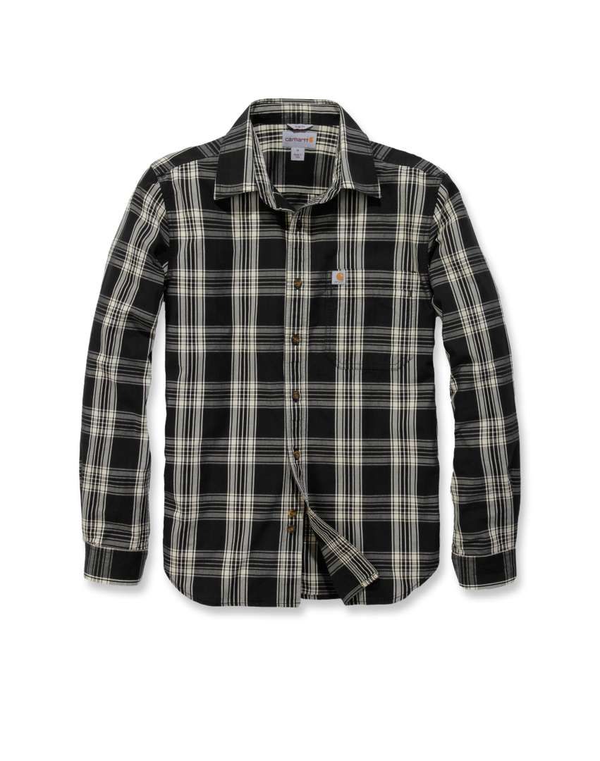 Košile s límečkem Carhartt Long Sleeve Essential Open Collar Shirt Plaid Carhartt