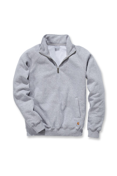 Mikina Carhartt šedá XL Midweight quarter zip mock neck sweatshirt Carhartt