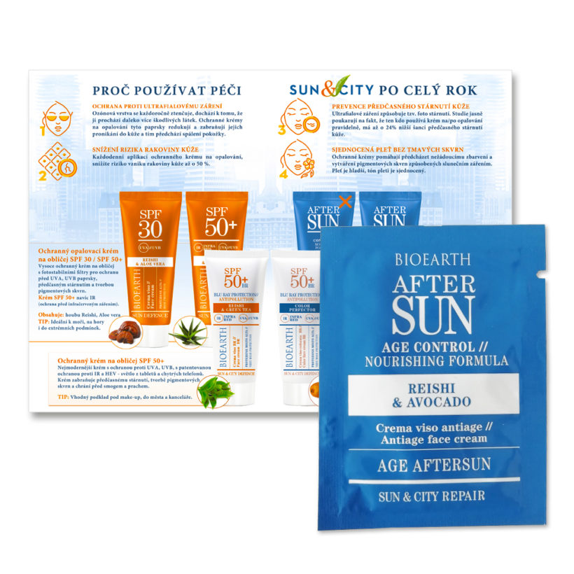 Katalog + vzorek SUN + CITY po opalování Anti-age KrasnaNaMiru-cz