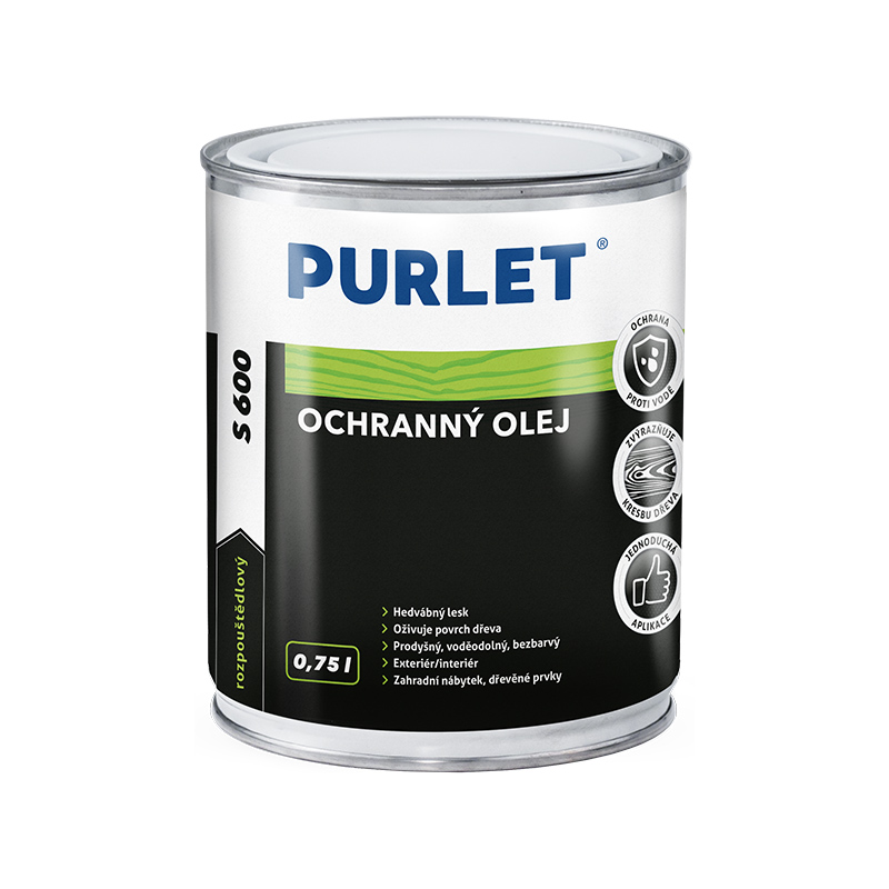 PURLET S600 ochranný olej na dřevo 750ml Distrimo-cz