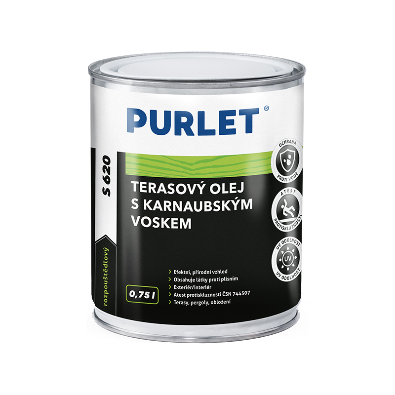 PURLET S620 terasový olej na dřevo trans. 750ml Distrimo-cz