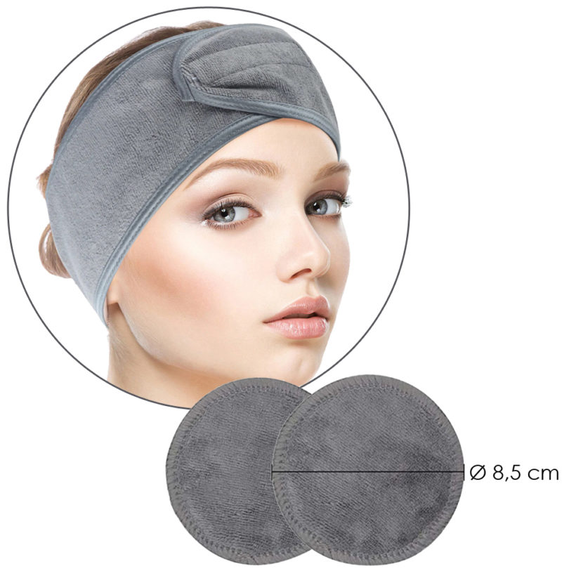 Kosmetická sada: čelenka + 2ks tamponů KrasnaNaMiru-cz